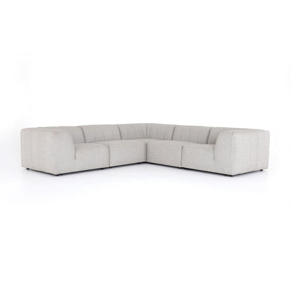 Gwen Outdoor 5-Piece Sectional - Faye Ash