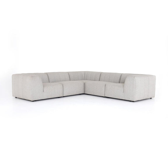 Gwen Outdoor 5-Piece Sectional - Faye Ash