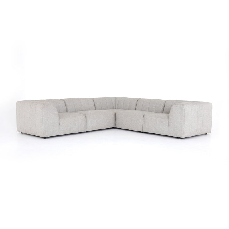 Gwen Outdoor 5-Piece Sectional - Faye Ash