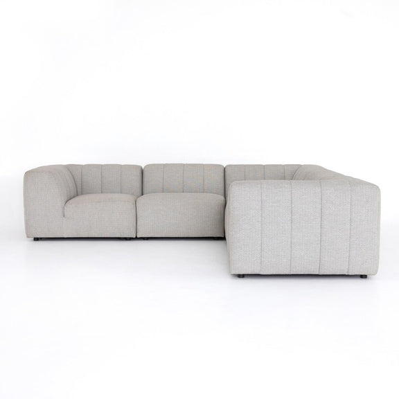 Gwen Outdoor 5-Piece Sectional - Faye Ash