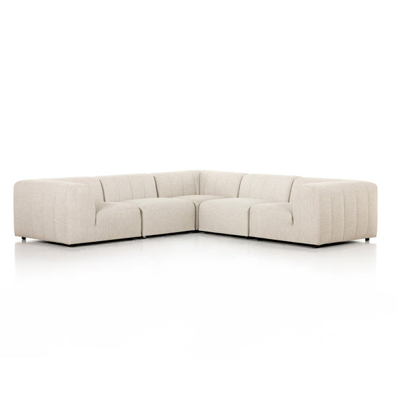 Gwen Outdoor 5-Piece Sectional - Faye Sand