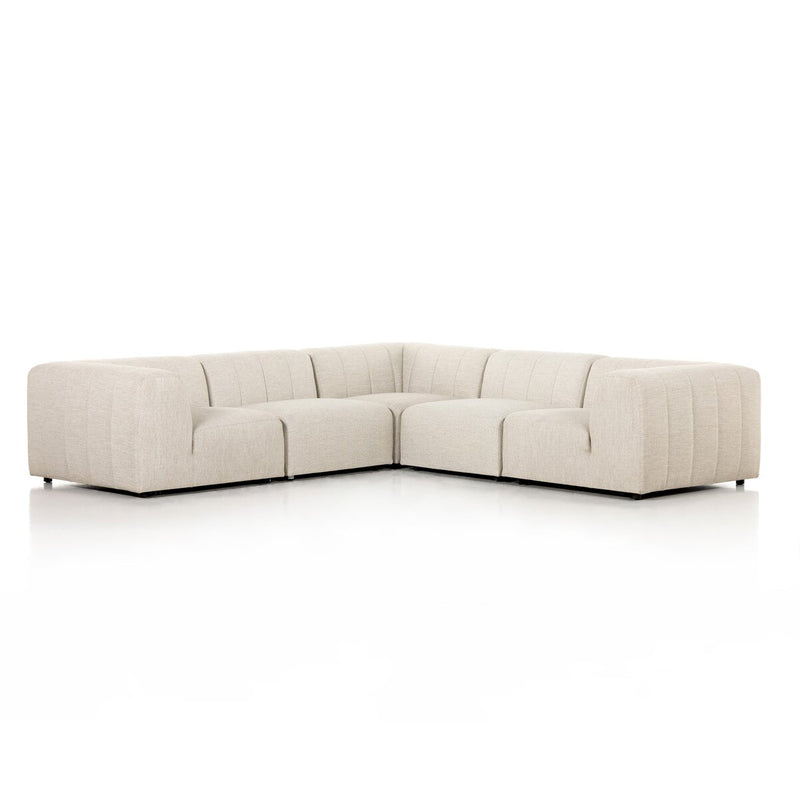 Gwen Outdoor 5-Piece Sectional - Faye Sand