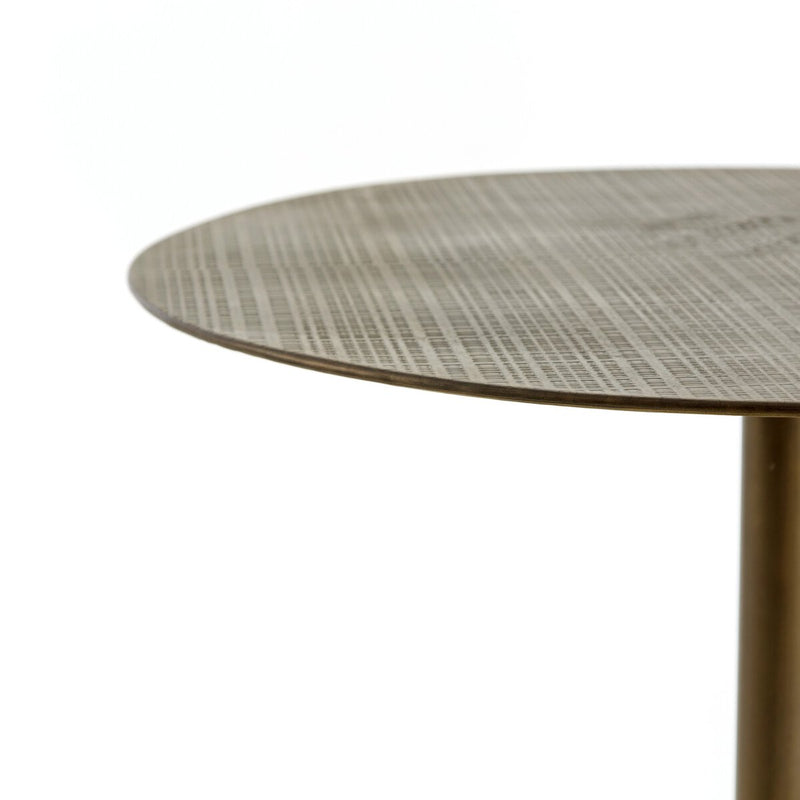 Fannin Bar + Counter Table - Acid Etched Aged Brass