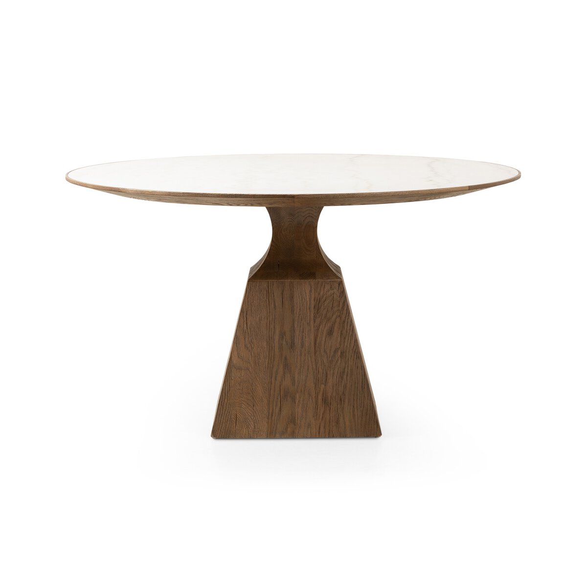 Sargon Dining Table - Honed White Marble