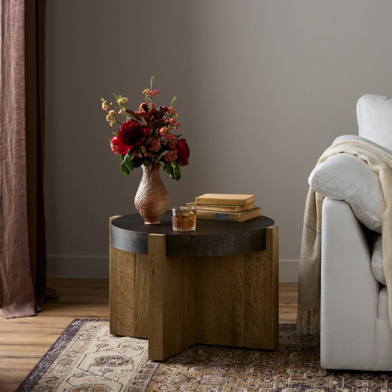 Bingham End Table - Distressed Iron