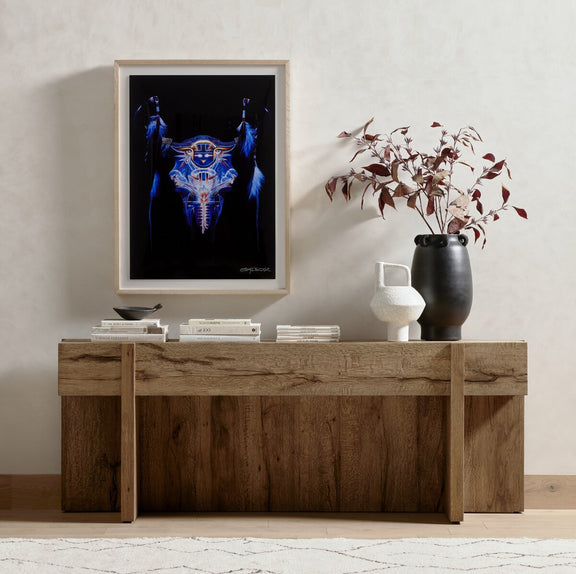 Bingham Console Table - Rustic Oak Veneer