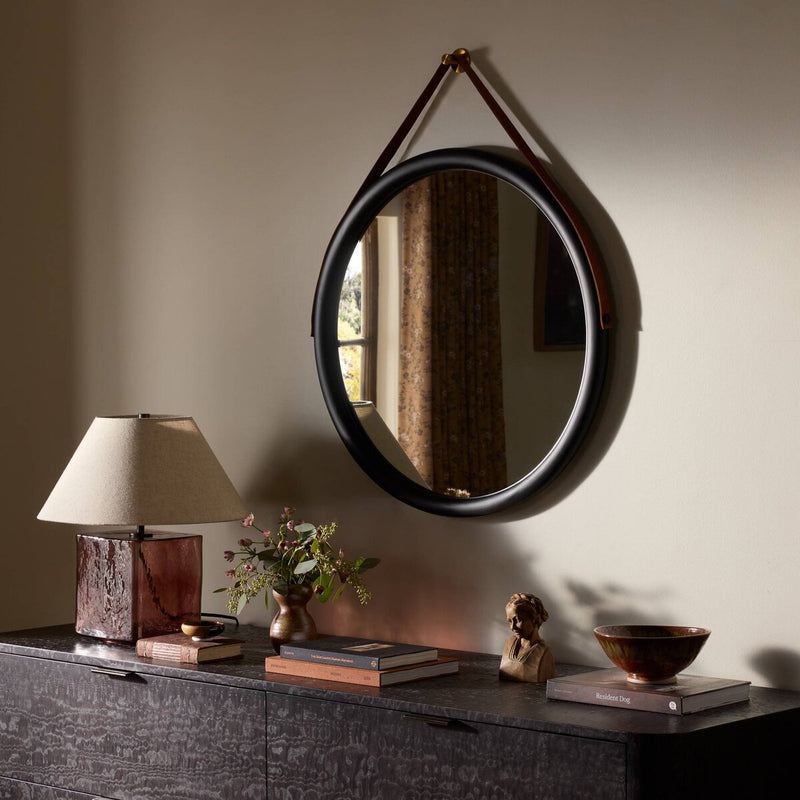 Des Mirror - Black Wash Poplar