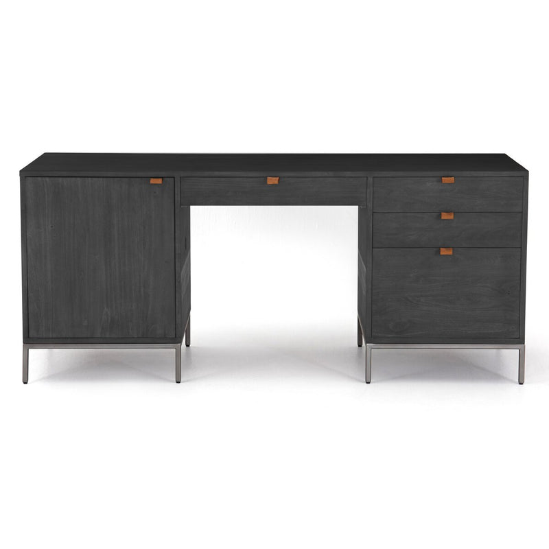 Trey Executive Desk - Black Wash Poplar