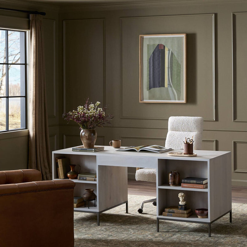 Trey Executive Desk - Dove Poplar