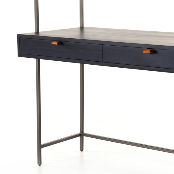 Trey Modular Wall Desk - Black Wash Poplar