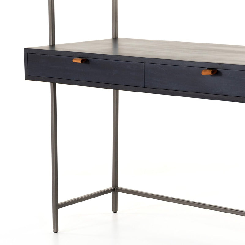 Trey Modular Wall Desk - Black Wash Poplar