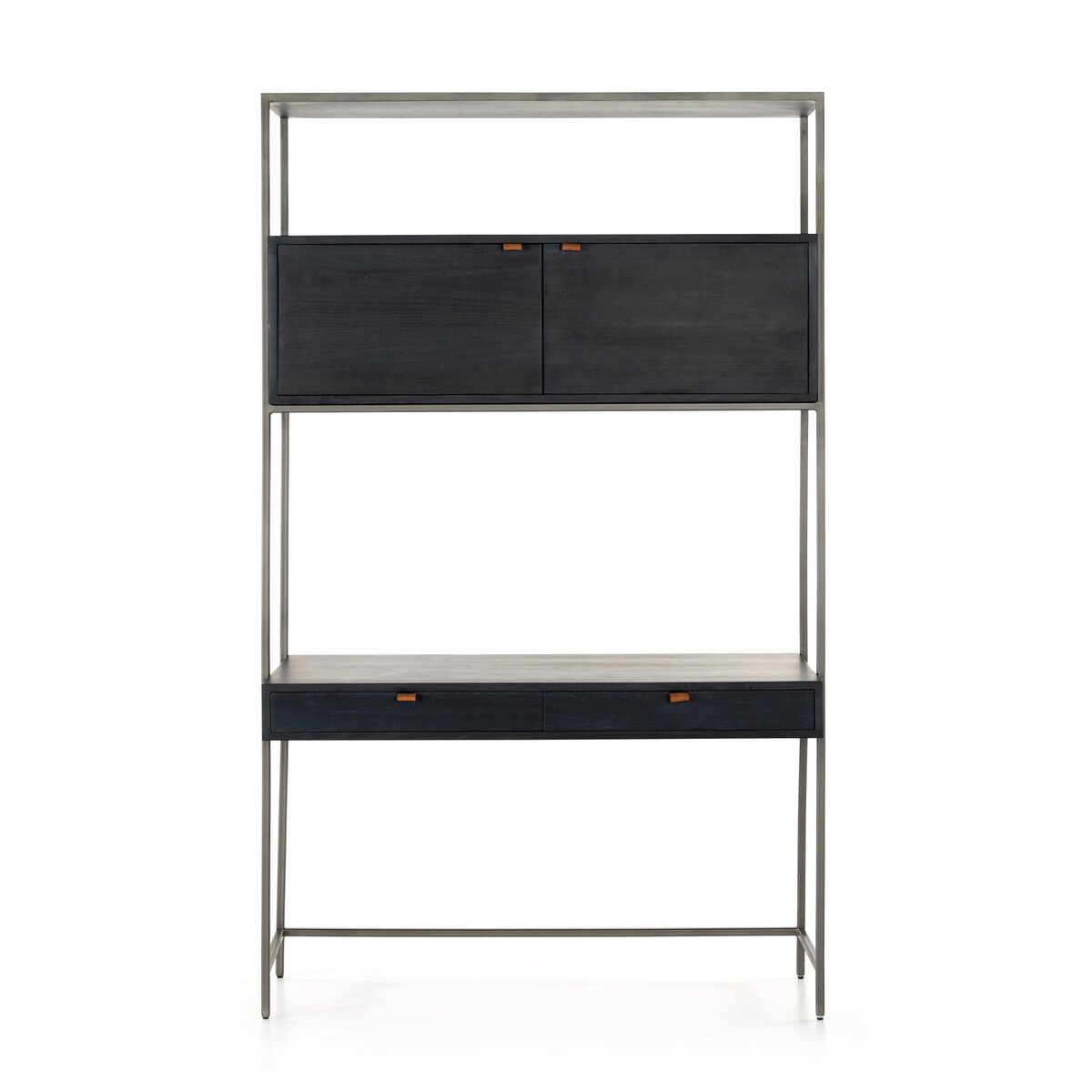 Trey Modular Wall Desk - Black Wash Poplar