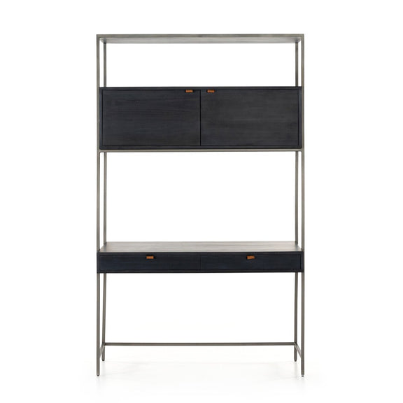 Trey Modular Wall Desk - Black Wash Poplar