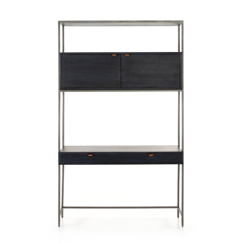 Trey Modular Wall Desk - Black Wash Poplar