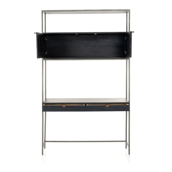 Trey Modular Wall Desk - Black Wash Poplar