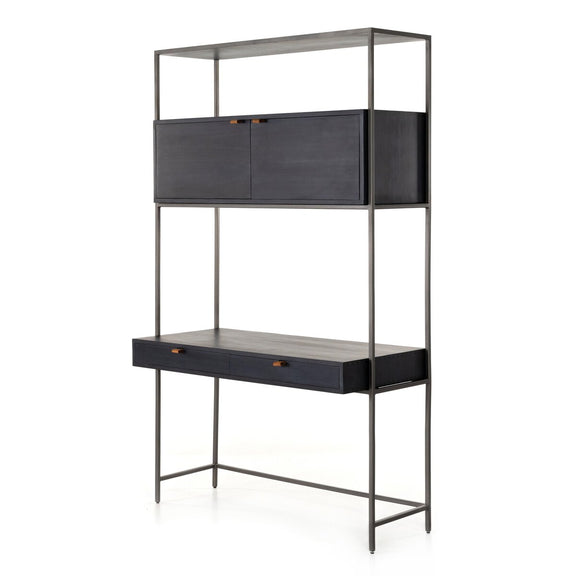 Trey Modular Wall Desk - Black Wash Poplar
