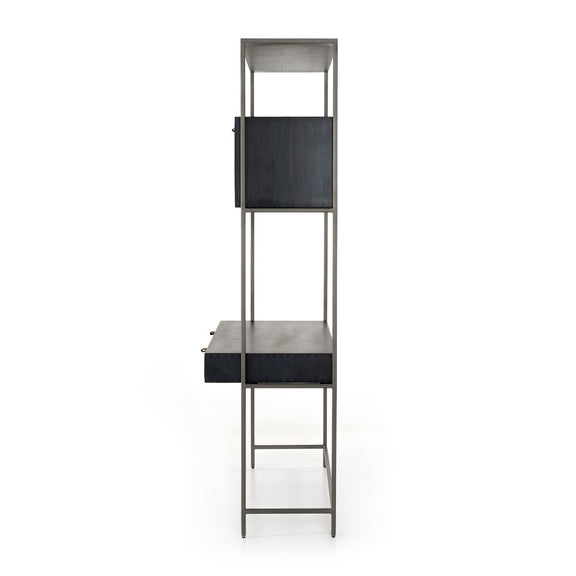 Trey Modular Wall Desk - Black Wash Poplar