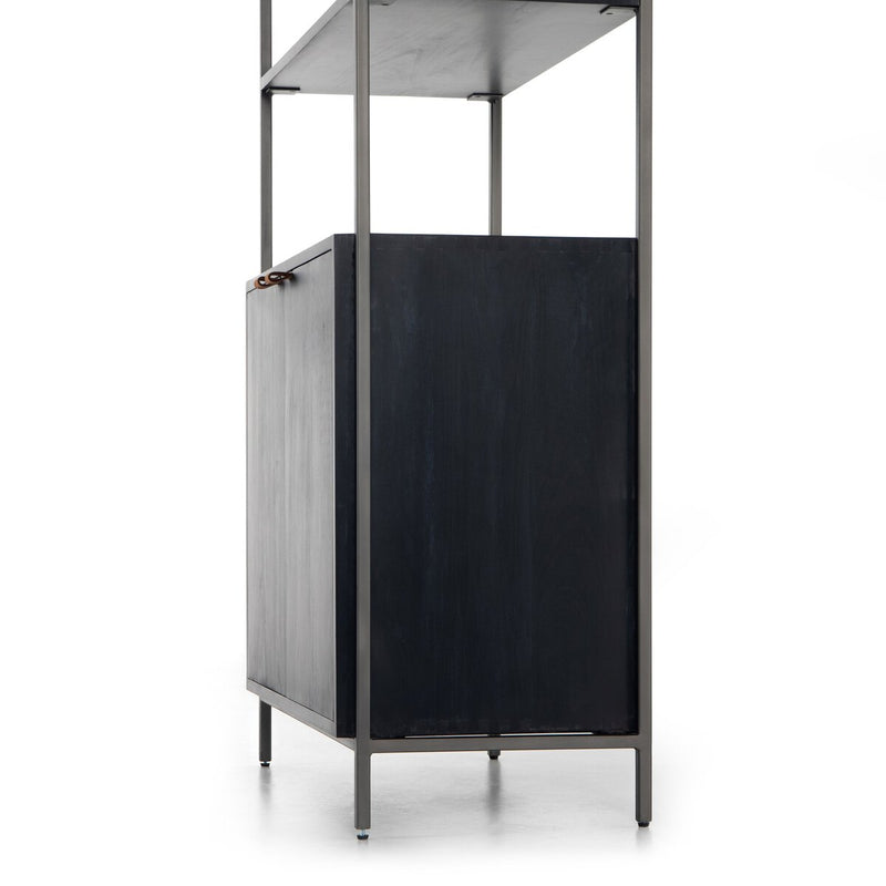 Trey Modular Wide Bookcase - Black Wash
