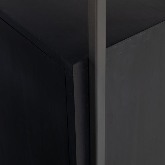 Trey Modular Wide Bookcase - Black Wash