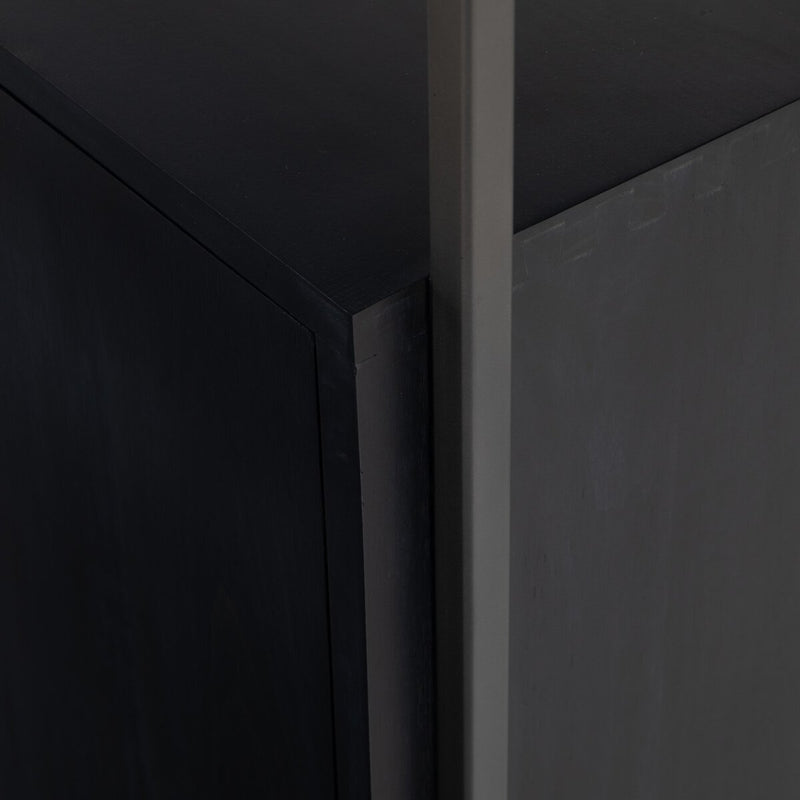 Trey Modular Wide Bookcase - Black Wash