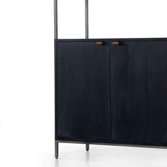 Trey Modular Wide Bookcase - Black Wash