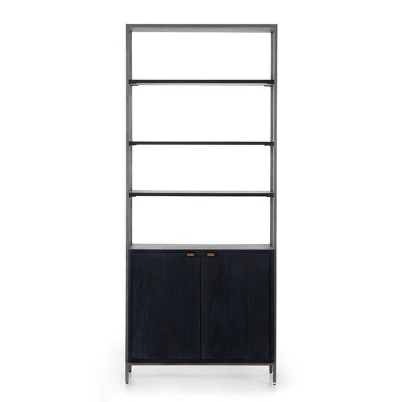 Trey Modular Wide Bookcase - Black Wash