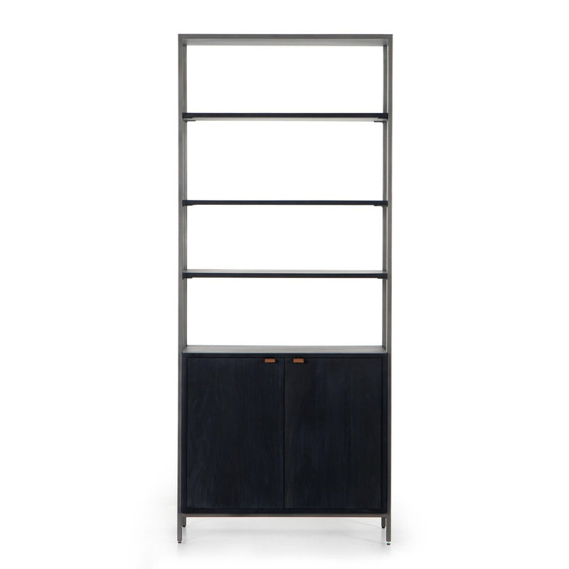 Trey Modular Wide Bookcase - Black Wash