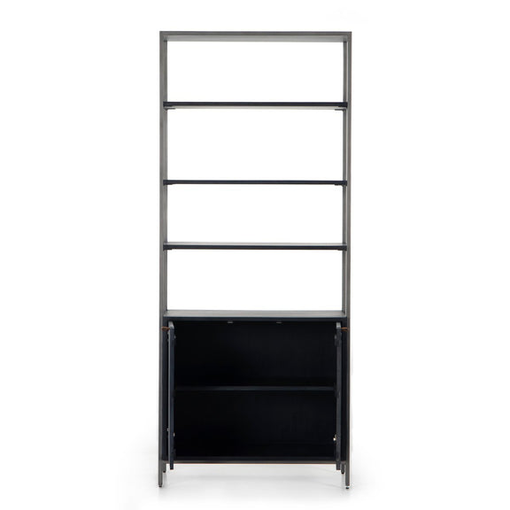 Trey Modular Wide Bookcase - Black Wash