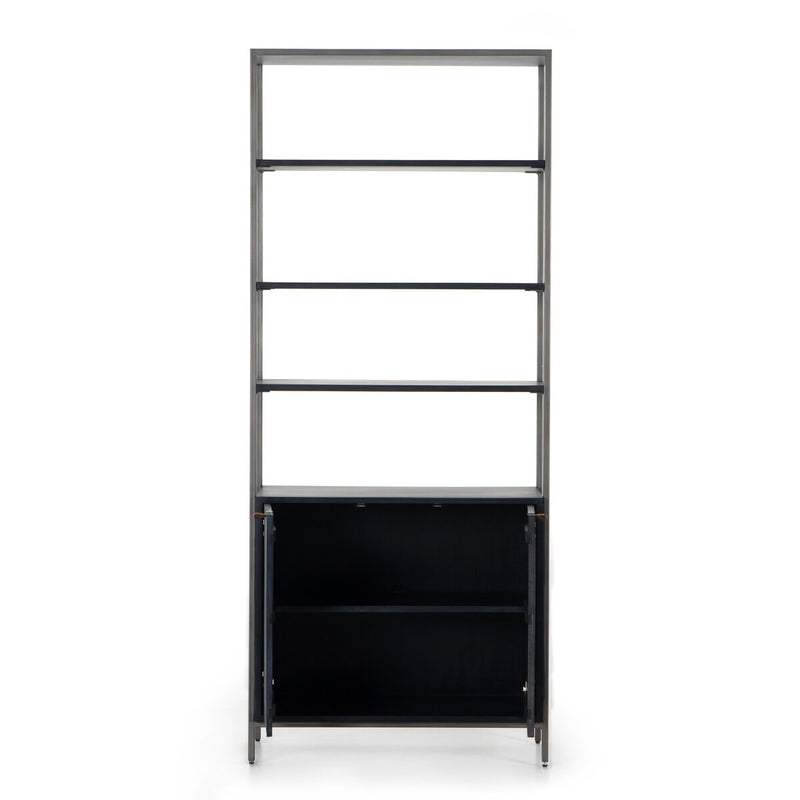 Trey Modular Wide Bookcase - Black Wash