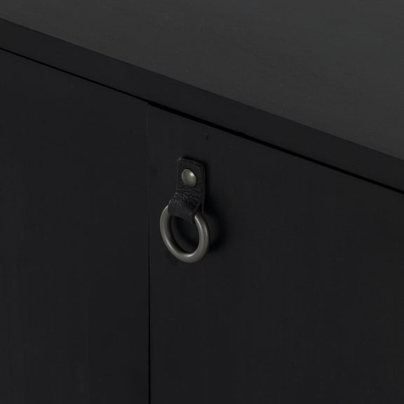 Isador Media Console - Black Wash Poplar
