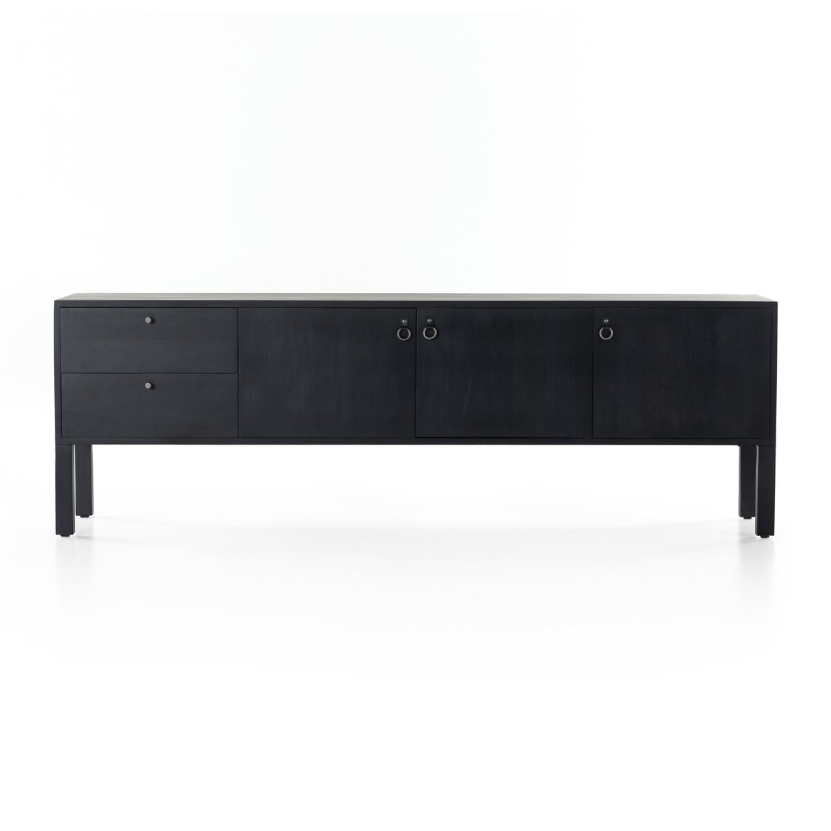 Isador Media Console - Black Wash Poplar
