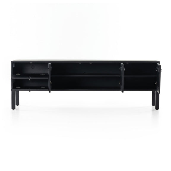 Isador Media Console - Black Wash Poplar