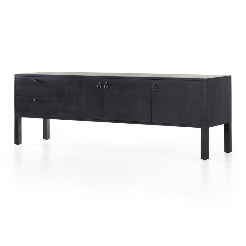 Isador Media Console - Black Wash Poplar