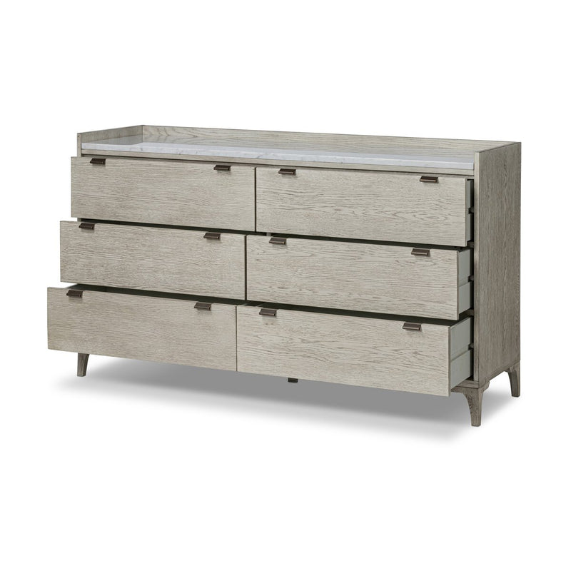 Viggo 6 Drawer Dresser - Vintage White Oak