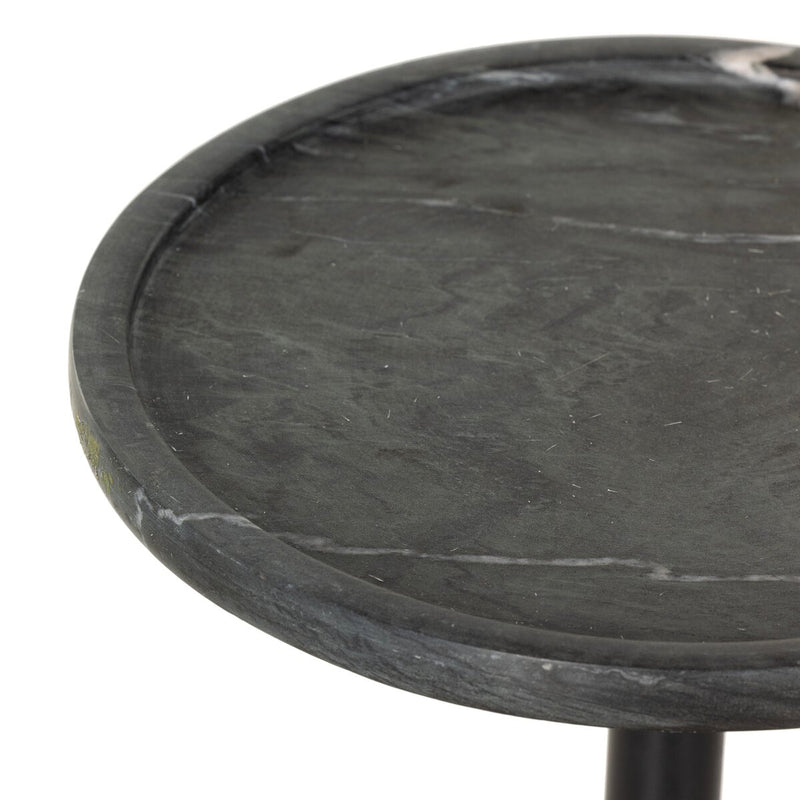 Viola Accent Table - Black Marble