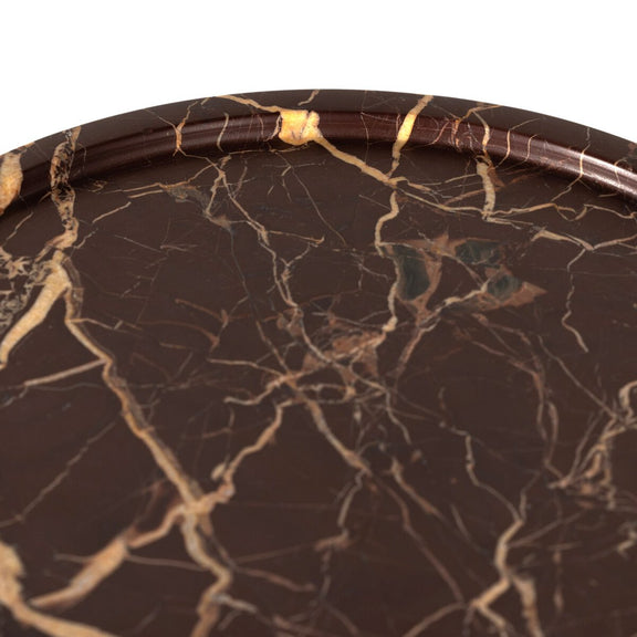 Viola Accent Table - Merlot Marble