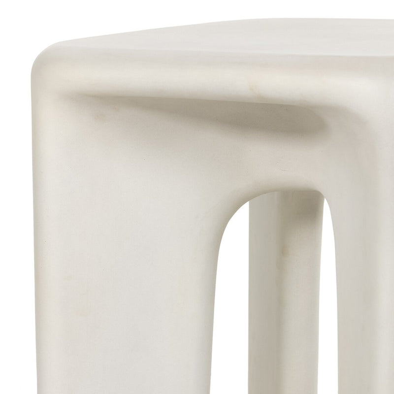 Dante End Table - White Concrete