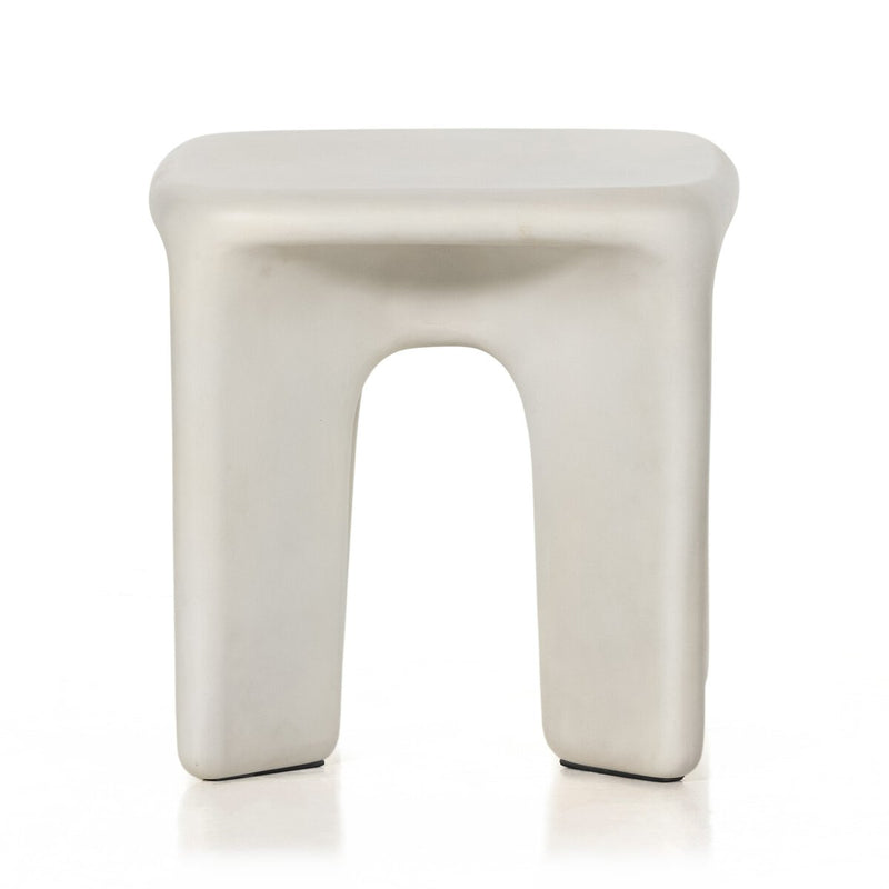 Dante End Table - White Concrete