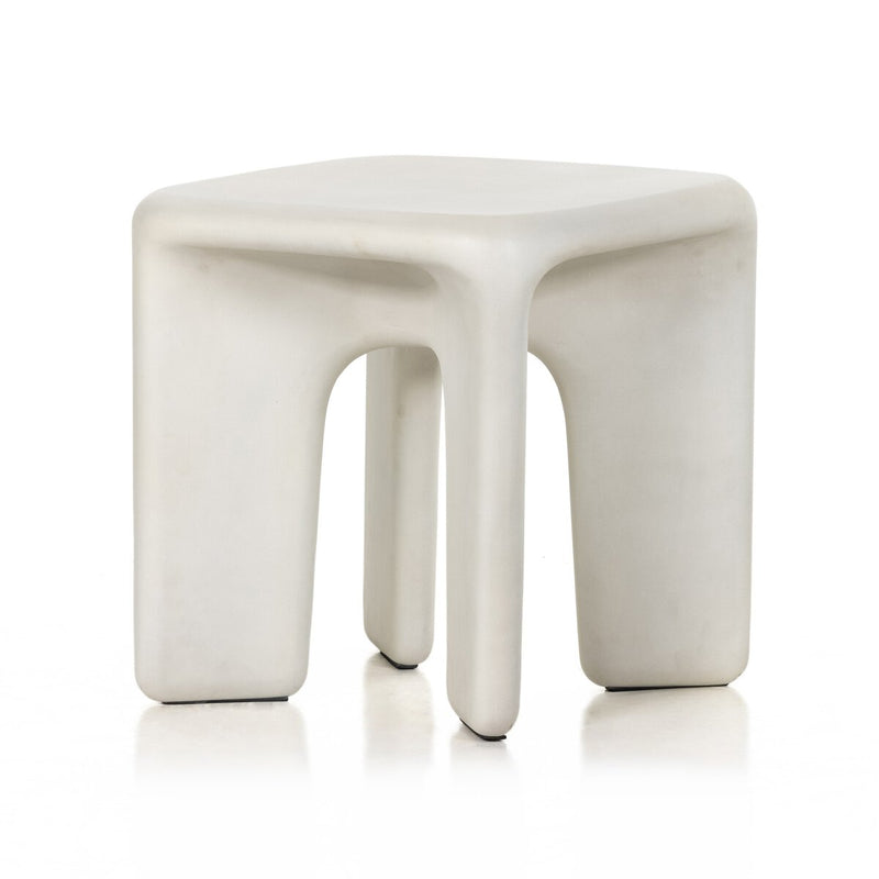 Dante End Table - White Concrete