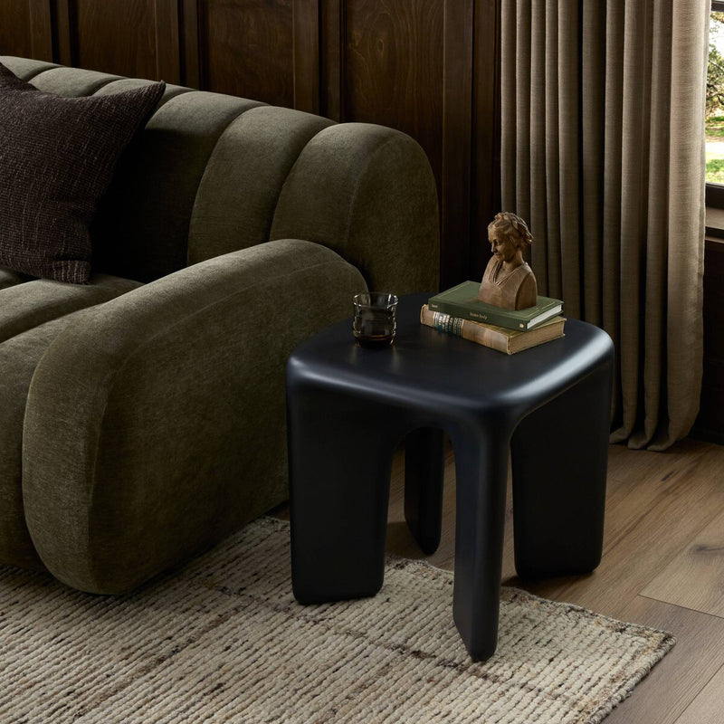 Dante End Table - Black Concrete