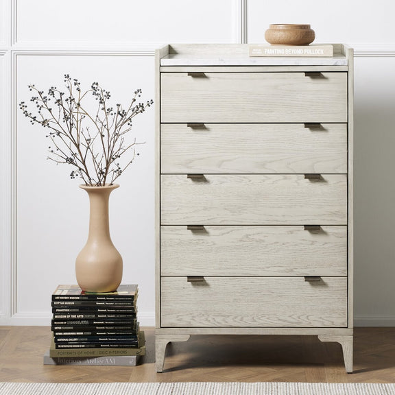 Viggo Tall Dresser - Vintage White Oak