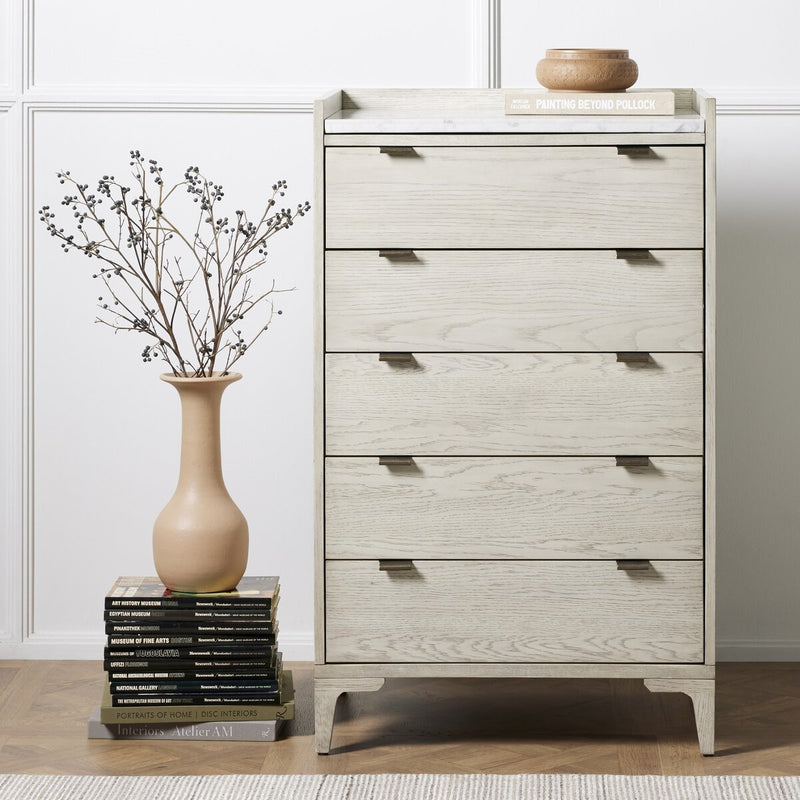 Viggo Tall Dresser - Vintage White Oak