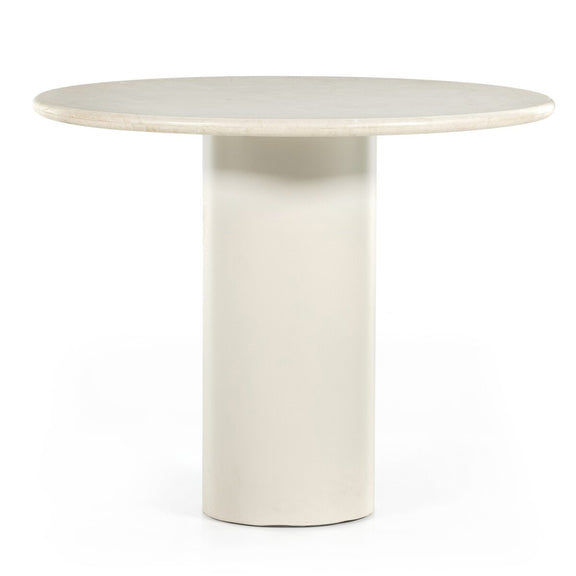 Belle Round Dining Table - Cream Marble