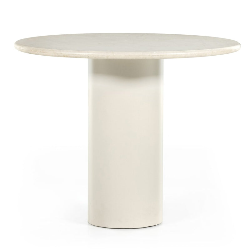 Belle Round Dining Table - Cream Marble