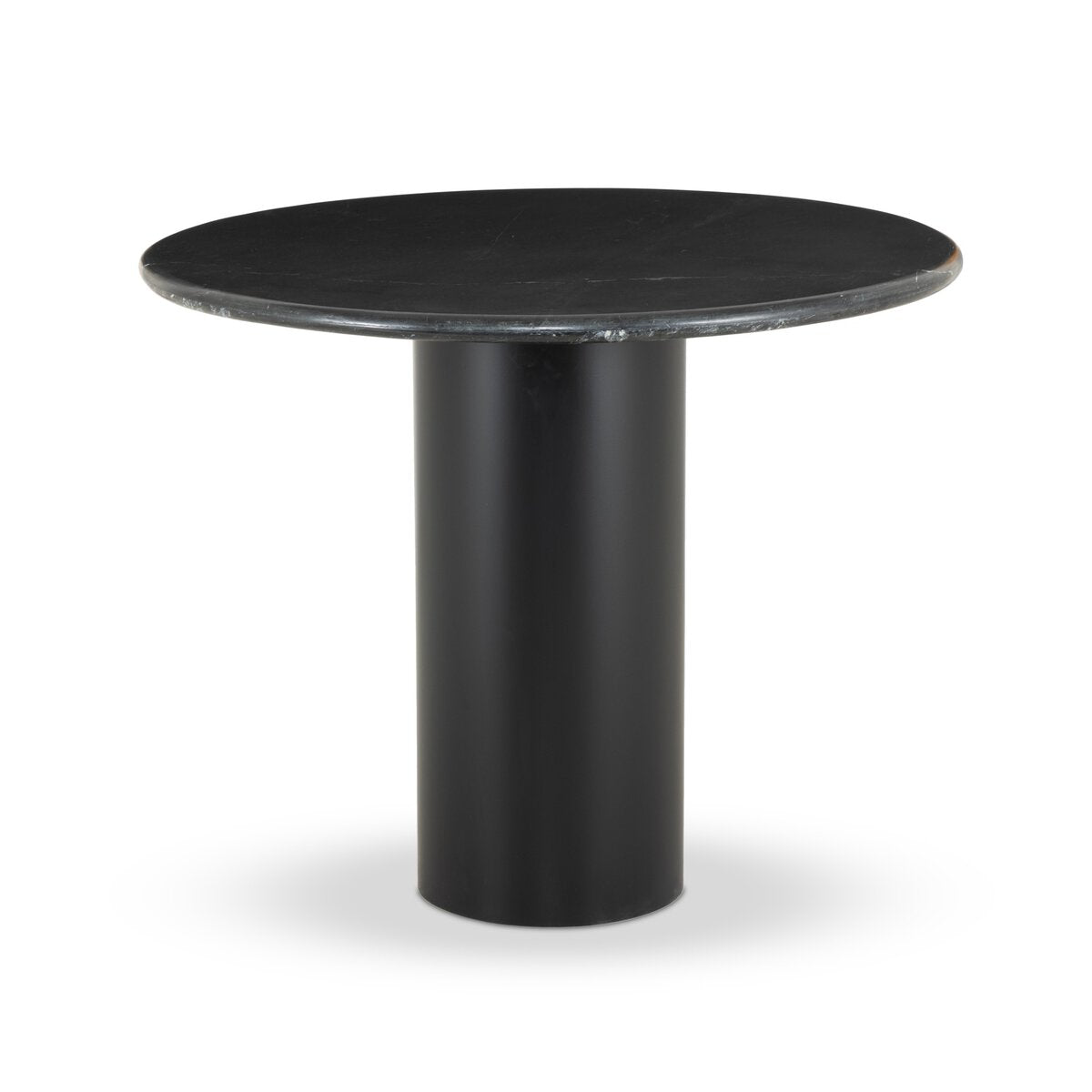 Belle Round Dining Table - Black Marble