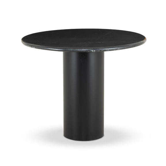 Belle Round Dining Table - Black Marble