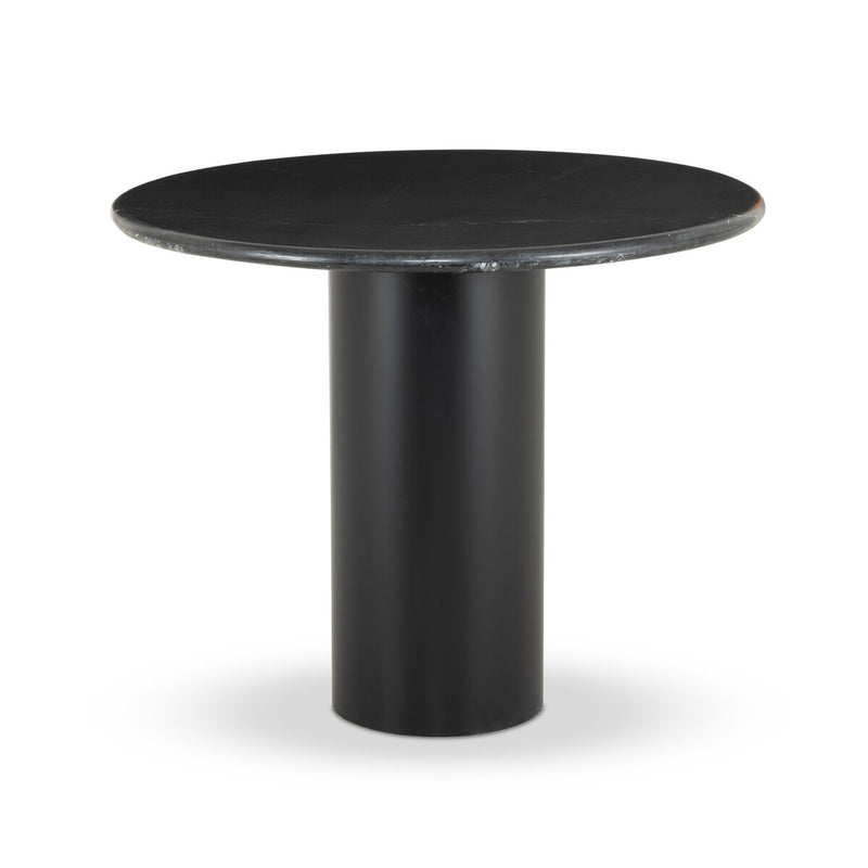 Belle Round Dining Table - Black Marble