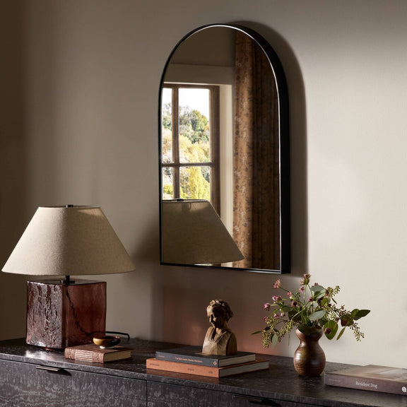 Georgina Small Mirror - Iron Matte Black