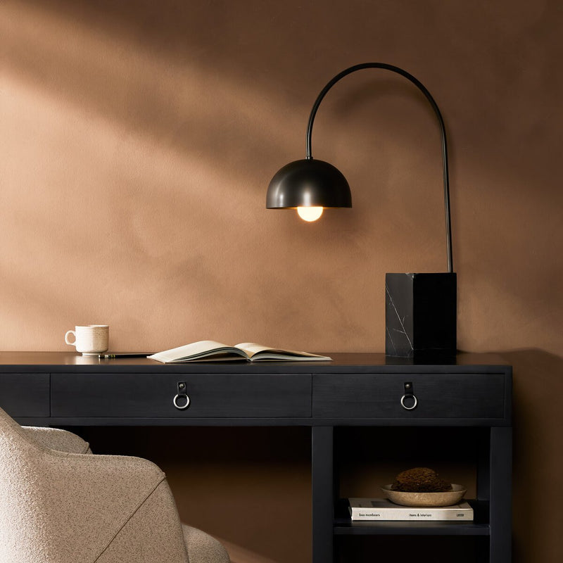 Jenkin Task Lamp - Black Marble