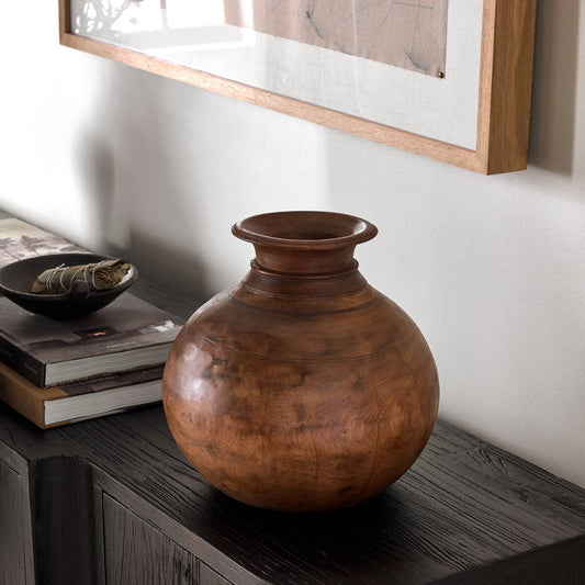 Found Wooden Jar - Reclaimed Natural